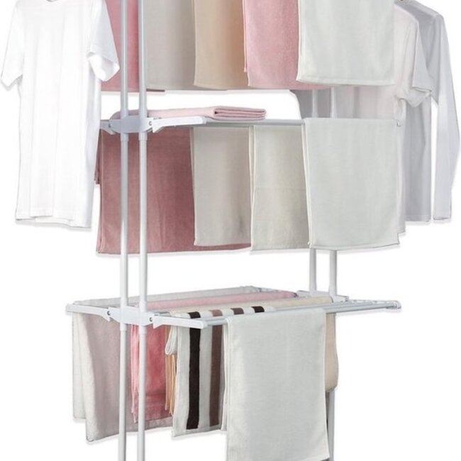 Laundry drying rack - Clothes rack - Foldable - White