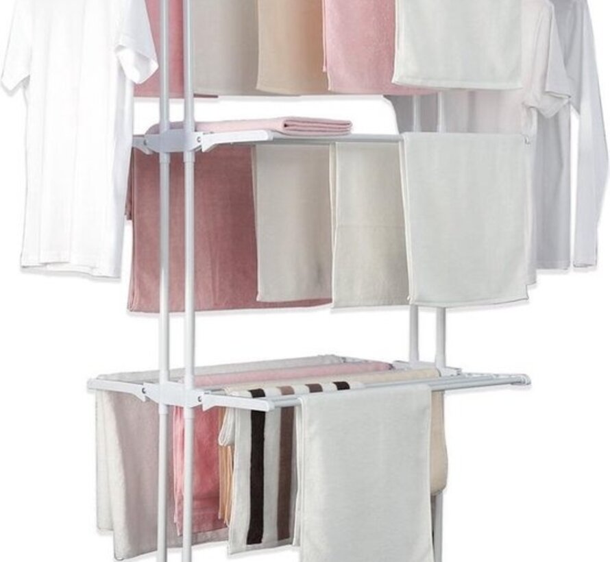 Laundry drying rack - Clothes rack - Foldable - White