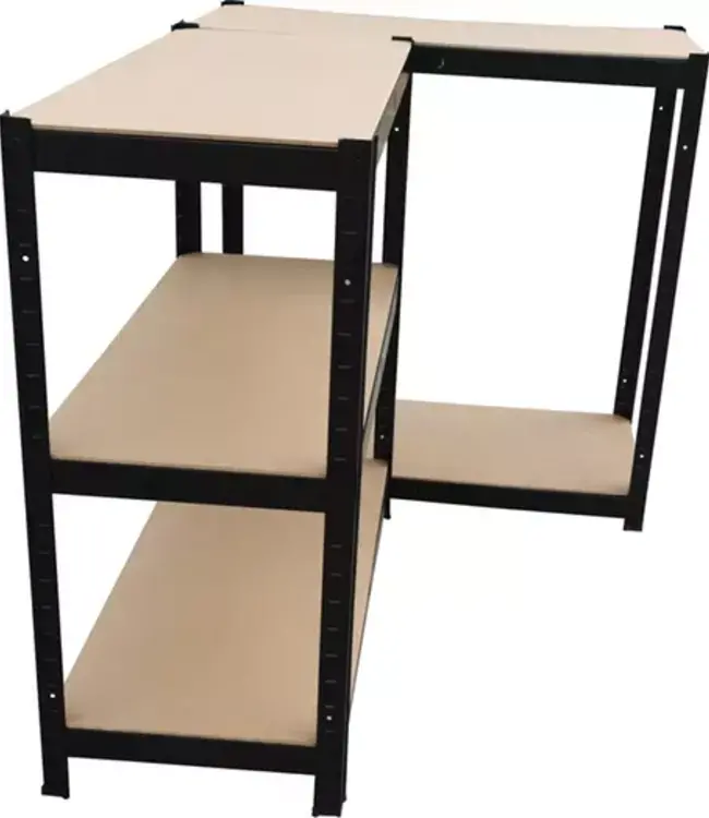 Stellingkast met 5 Verstelbare Planken - Zwart
