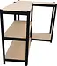 Shelving unit with 5 Adjustable Shelves - Black