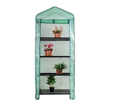 MSY Invest Greenhouse with 4 Shelves - Stackable - Green