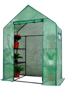 MSY Invest Portable Greenhouse - 4 Levels - 143x73x195cm - Green