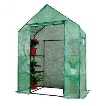 MSY Invest Portable Greenhouse - 4 Levels - 143x73x195cm - Green