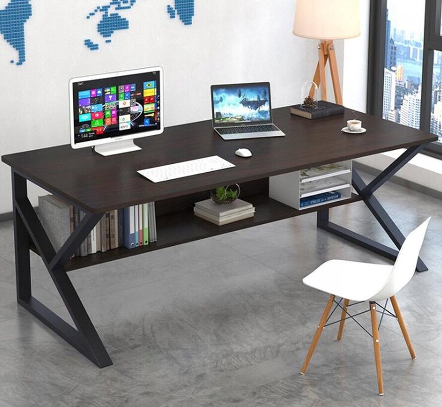 Bureau d'ordinateur moderne - 80x40cm - Noir