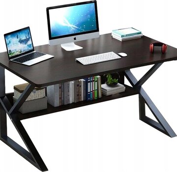 Ecarla Bureau d'ordinateur moderne - 80x40cm - Noir