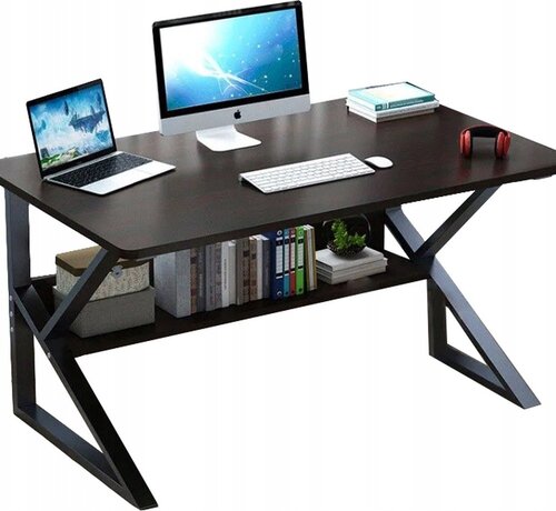 Ecarla Bureau d'ordinateur moderne - 80x40cm - Noir