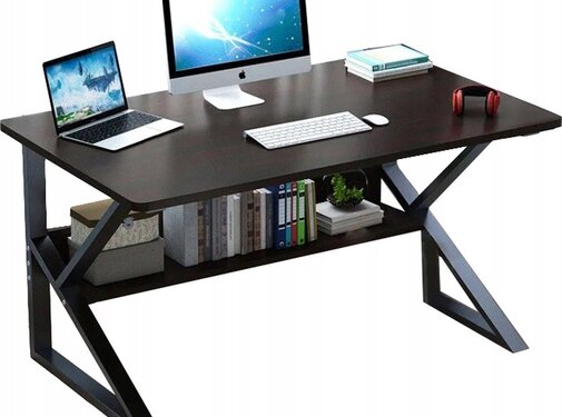  5Five Bureau d'ordinateur moderne - 80x40cm - Noir