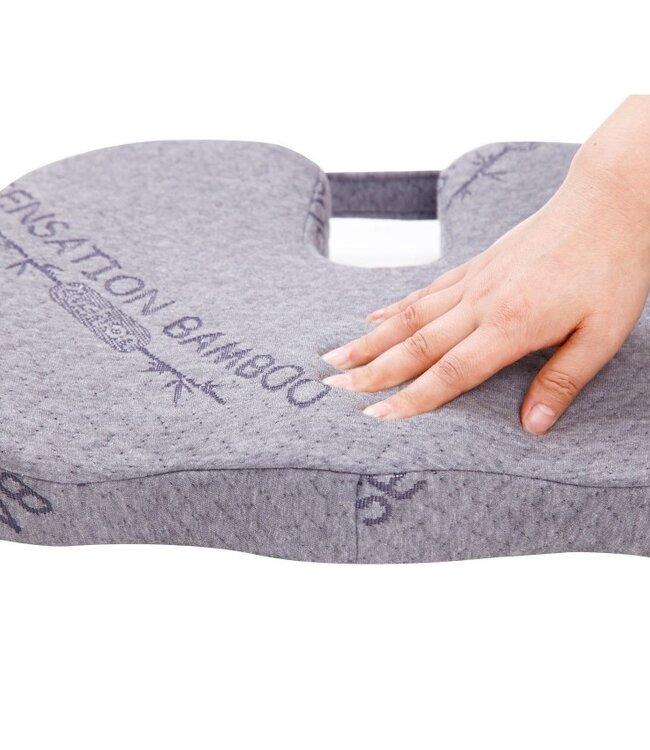 Sensation Kussen - Memory Foam - 45x30x6cm - Grijs