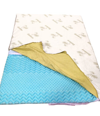 Memory Foam Matras - 90x190cm - Blauw/Wit