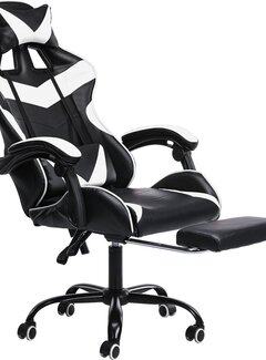 Ecarla Chaise gamer - Ajustable - H. 116 - 123cm - Noir/Blanc