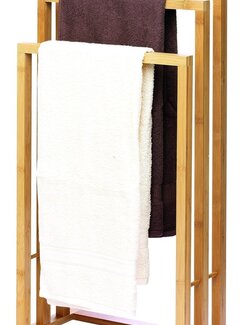  5Five Standing Towel Rack - 3 Arms - 42x24x82cm - Natural