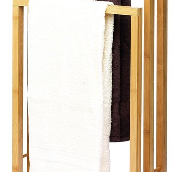 Ecarla Standing Towel Rack - 3 Arms - 42x24x82cm - Natural