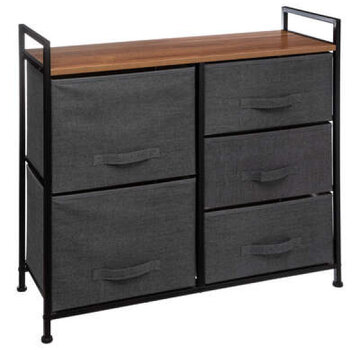  5Five 5-Drawer Cabinet - With Handles - Dark Gray