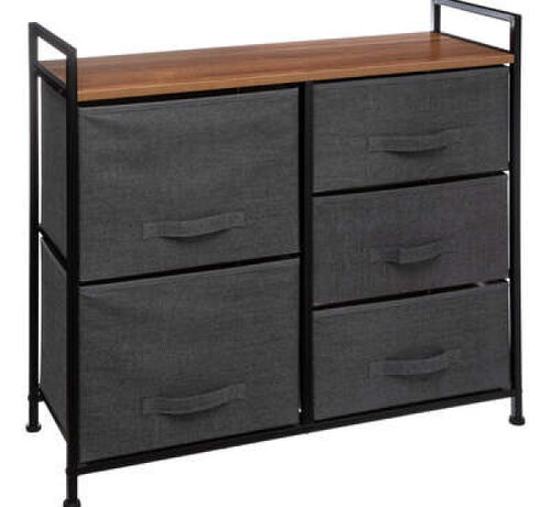 5Five 5-Drawer Cabinet - With Handles - Dark Gray