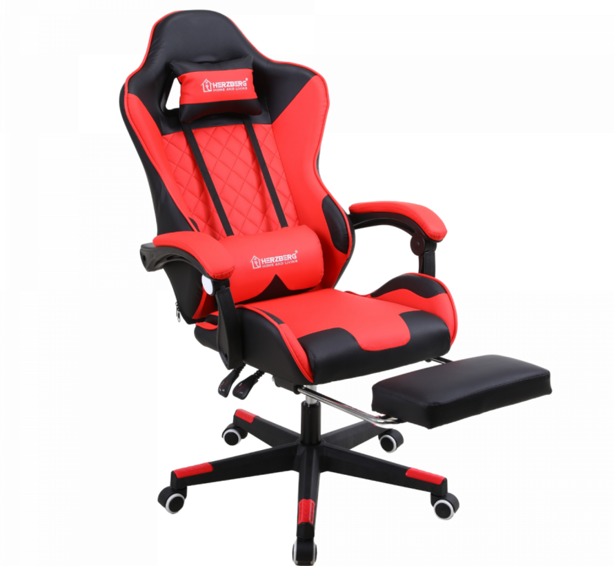 Chaise de jeu - 66x50x115cm - Rouge/Noir