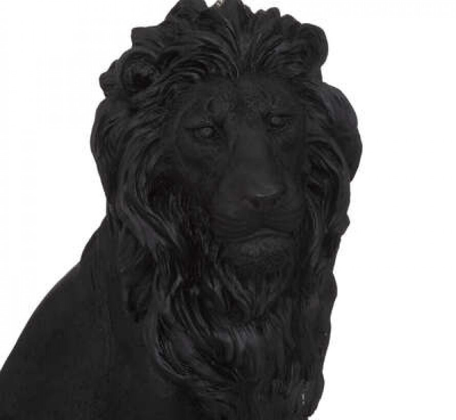 Lion Décoratif - 43x24x52cm - Noir