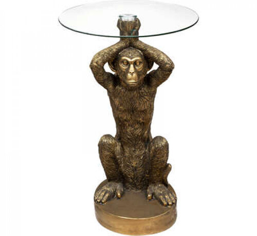 Atmosphera créateur d'intérieur Round Monkey Side Table - Ø40cm - Gold