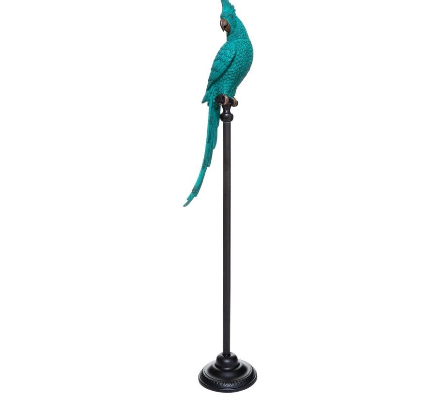 Papegaai Beeldje - H. 117cm - Blauw
