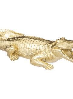 Atmosphera créateur d'intérieur Figurine Crocodile - 39x20x11cm - Or