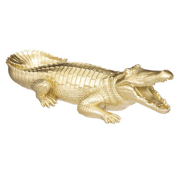 Atmosphera créateur d'intérieur Crocodile Figurine - 39x20x11cm - Gold