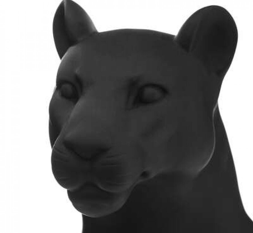 Decorative Panther Figurine - 44x21x65cm - Black