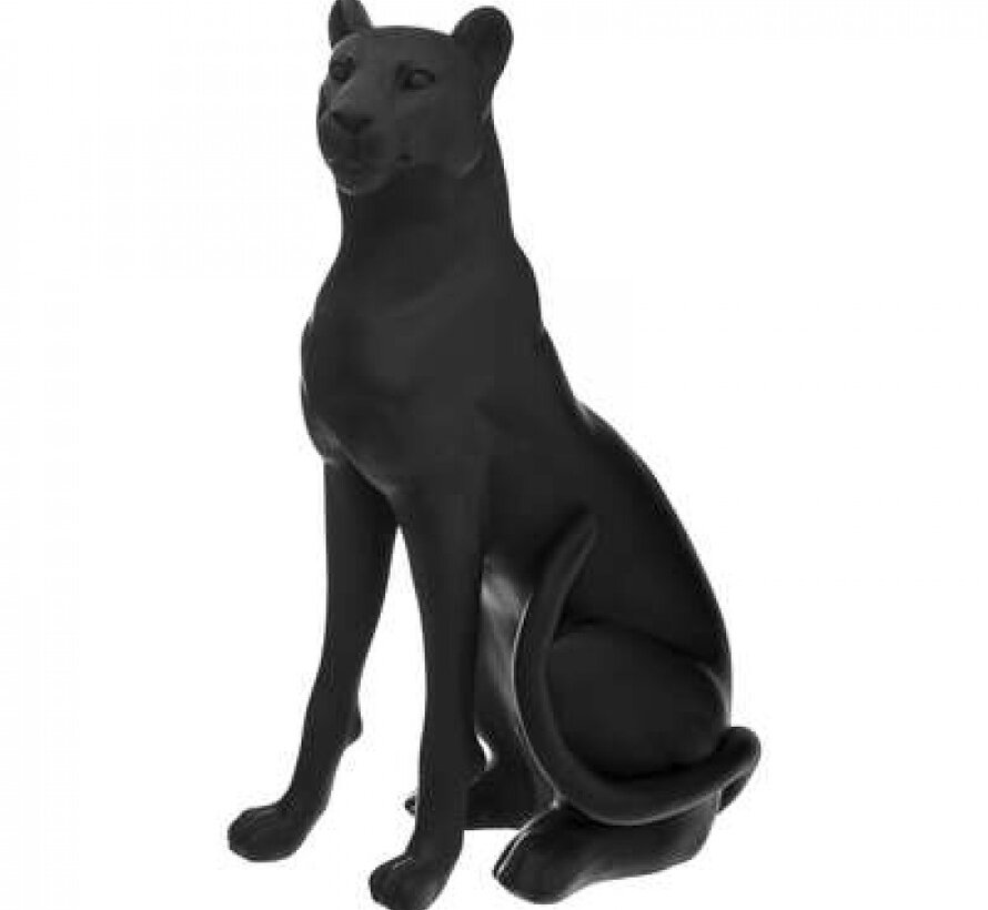 Decorative Panther Figurine - 44x21x65cm - Black