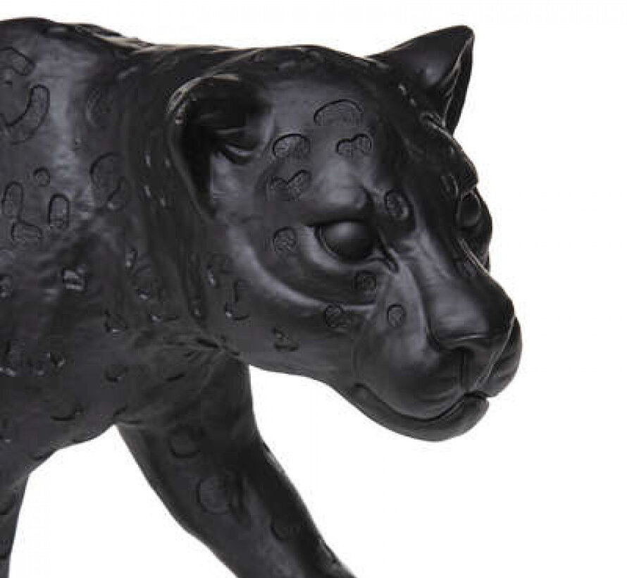 Leopard Figurine - 70x18x28cm - Black