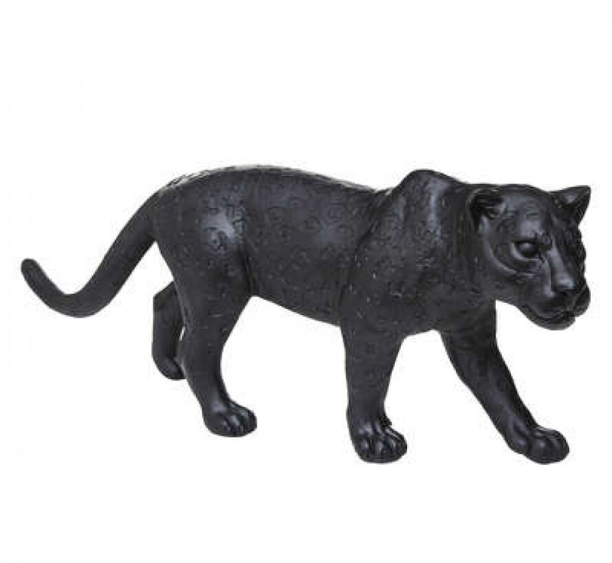 Leopard Figurine - 70x18x28cm - Black
