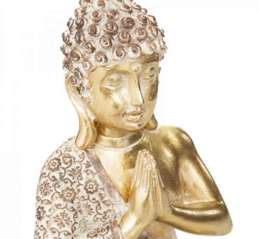 Sitting Buddha - Decoration - 13x10x20cm - Gold