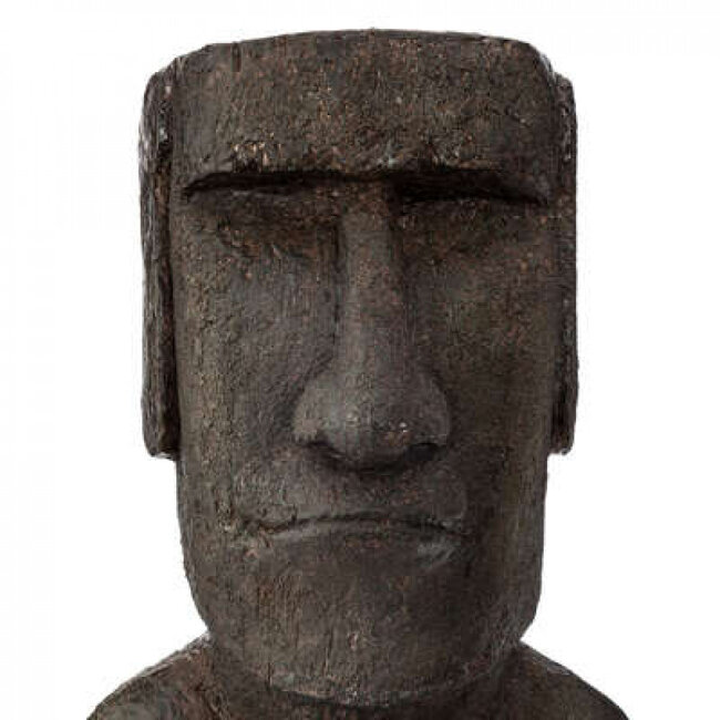 Moai Paaseiland Beeld - 34x26x80cm - Grijs