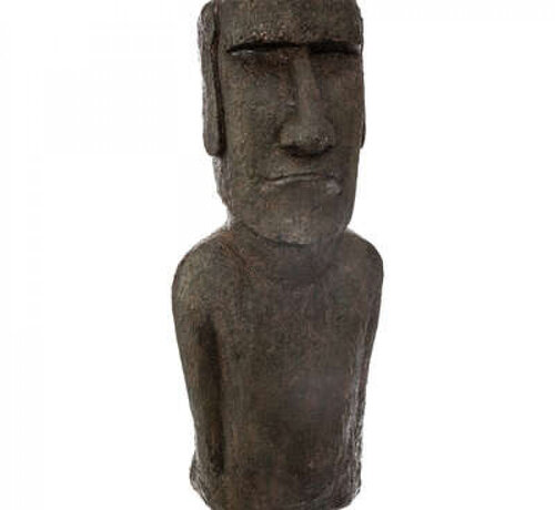 Atmosphera créateur d'intérieur Moai Easter Island Statue - 34x26x80cm - Gray