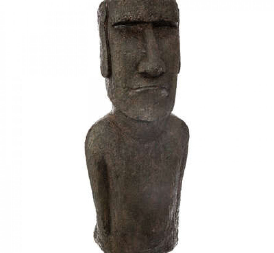 Statue Moai Île de Pâques - 34x26x80cm - Gris