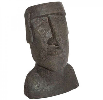 Atmosphera créateur d'intérieur Moai Easter Island Statue - 17x12x26cm - Gray