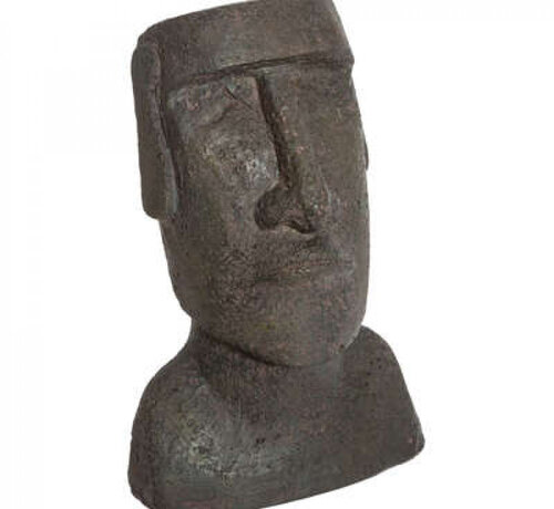 Atmosphera créateur d'intérieur Moai Easter Island Statue - 17x12x26cm - Gray