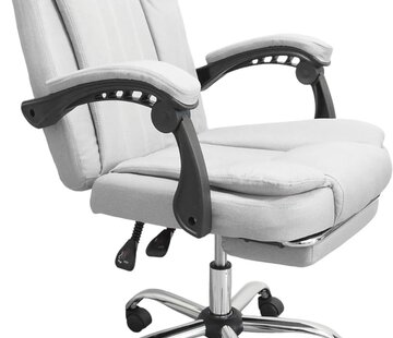 Ecarla Chaise de jeu avec pied et appui-tête - 116x65cm - Blanc