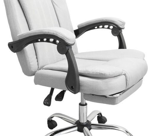 Ecarla Gaming Chair with Foot and Headrest - 116x65cm - White