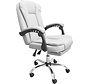 Gaming Chair with Foot and Headrest - 116x65cm - White