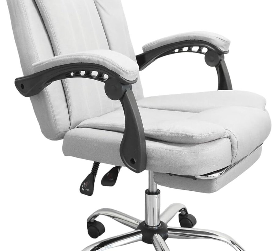 Chaise de jeu avec pied et appui-tête - 116x65cm - Blanc