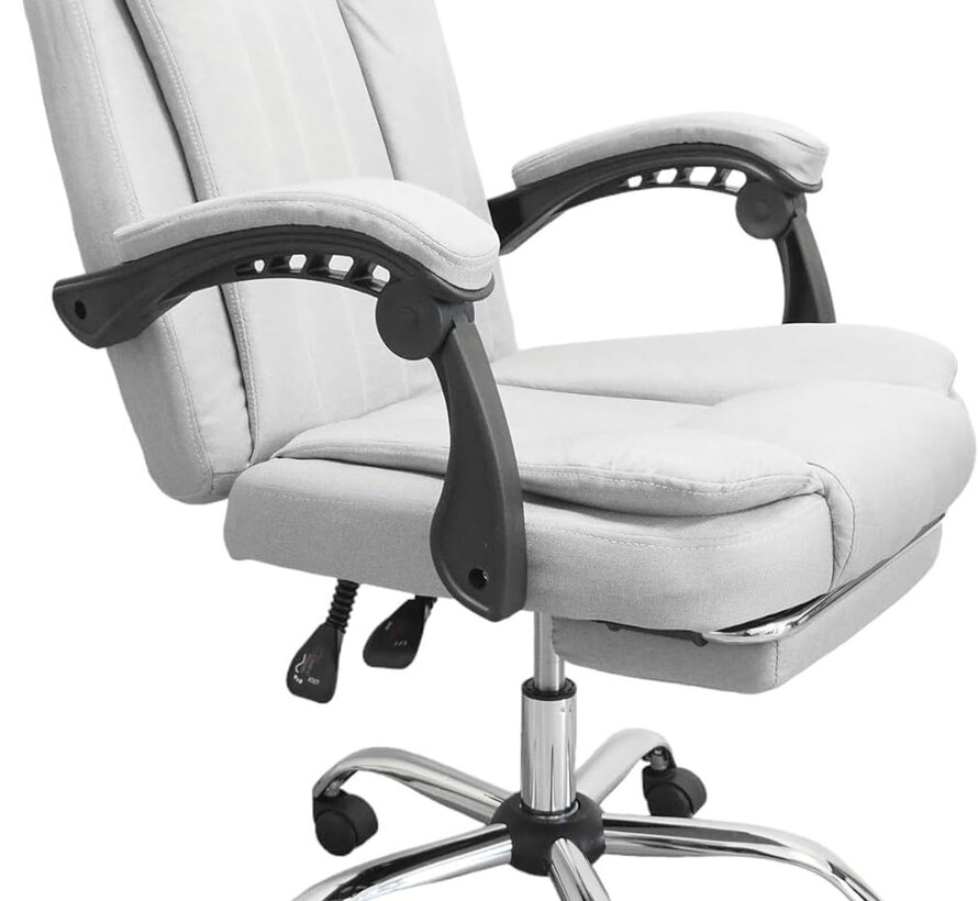 Gaming Chair with Foot and Headrest - 116x65cm - White