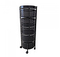 Rotating Cabinet - 5 Baskets - 33x90cm - Black