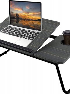 Ecarla Table pour ordinateur portable - 57x33x25cm - Noir