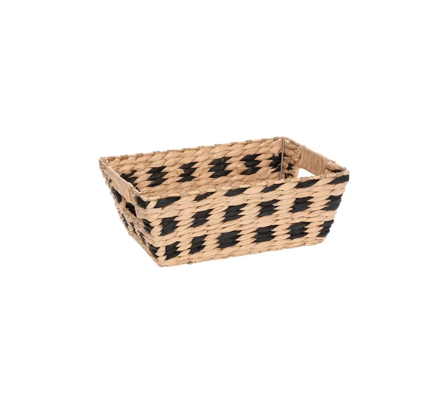 Storage baskets - Set of 3 - Natural/Black