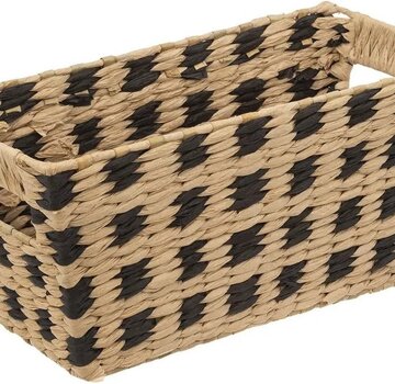 Ecarla Panier de rangement - Lot de 2 - Naturel/Noir