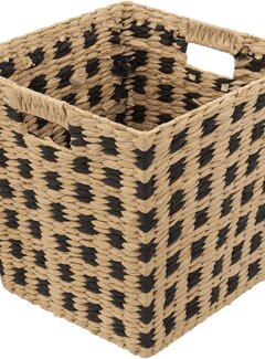 Ecarla Square Storage Basket - Set of 2 - Natural/Black