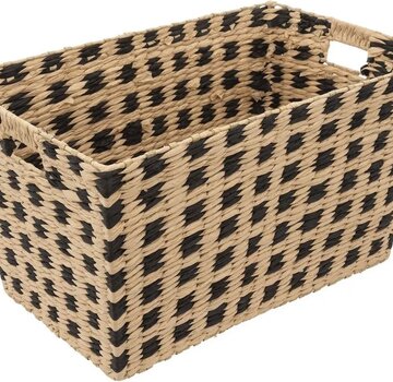  5Five Storage basket - 55x35x30cm  - Natural/Black