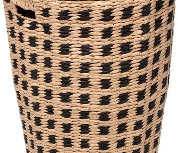  5Five Laundry basket - 64L - 33x33x53cm - Natural/Black