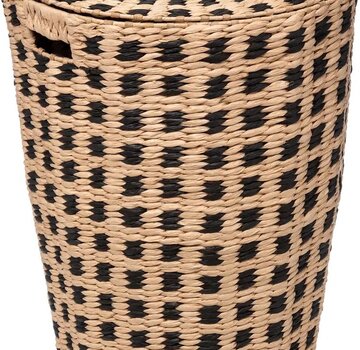  5Five Laundry basket - 64L - 33x33x53cm - Natural/Black