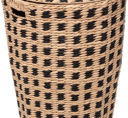 5Five Laundry basket - 64L - 33x33x53cm - Natural/Black