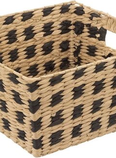  5Five Panier de rangement - Lot de 2 - Naturel/Noir