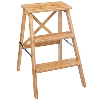  5Five Kitchen step ladder with 3 steps - Collapsible - 50x43x63cm - Natural